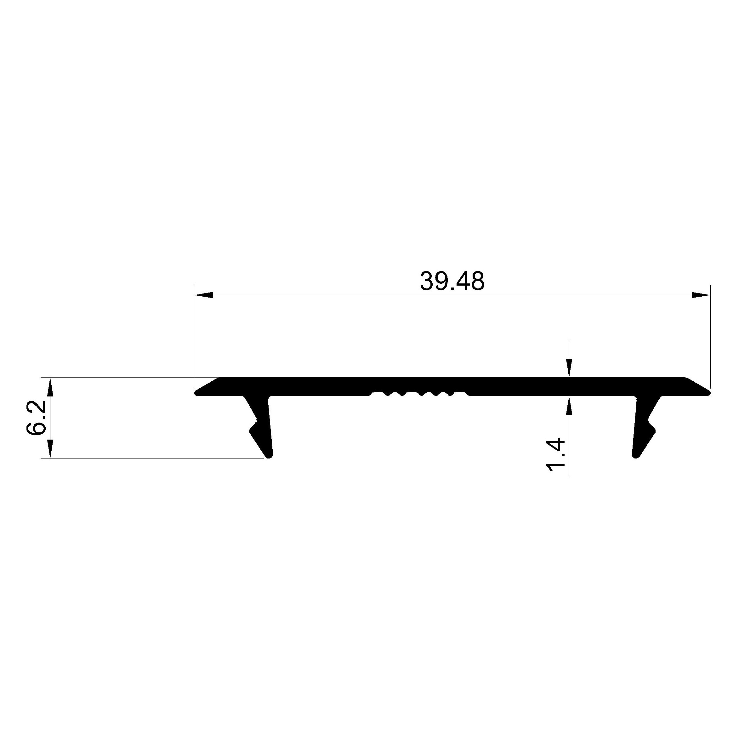 wall profile cover 4 cm