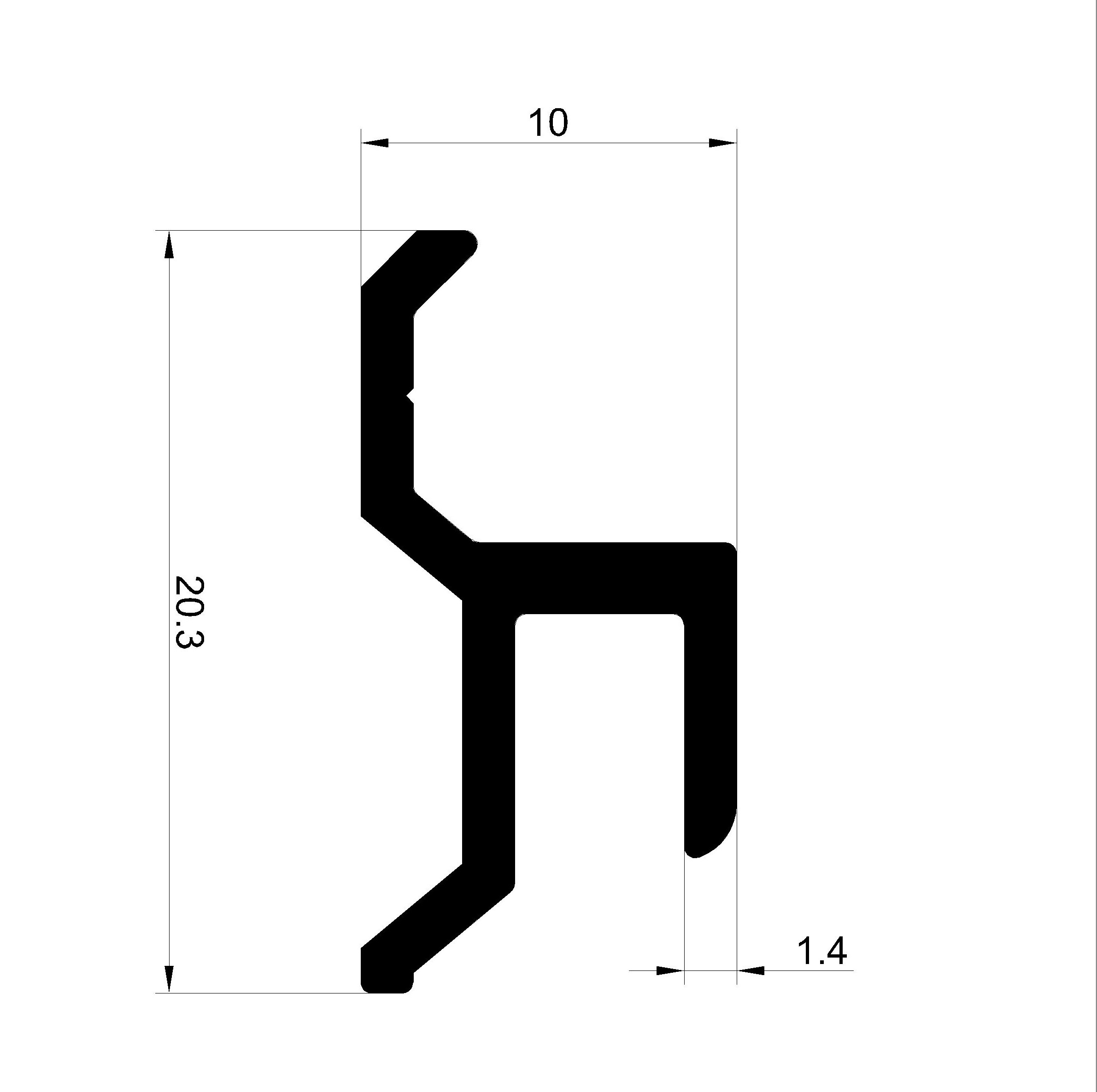 PL(39.2*10.2)mm