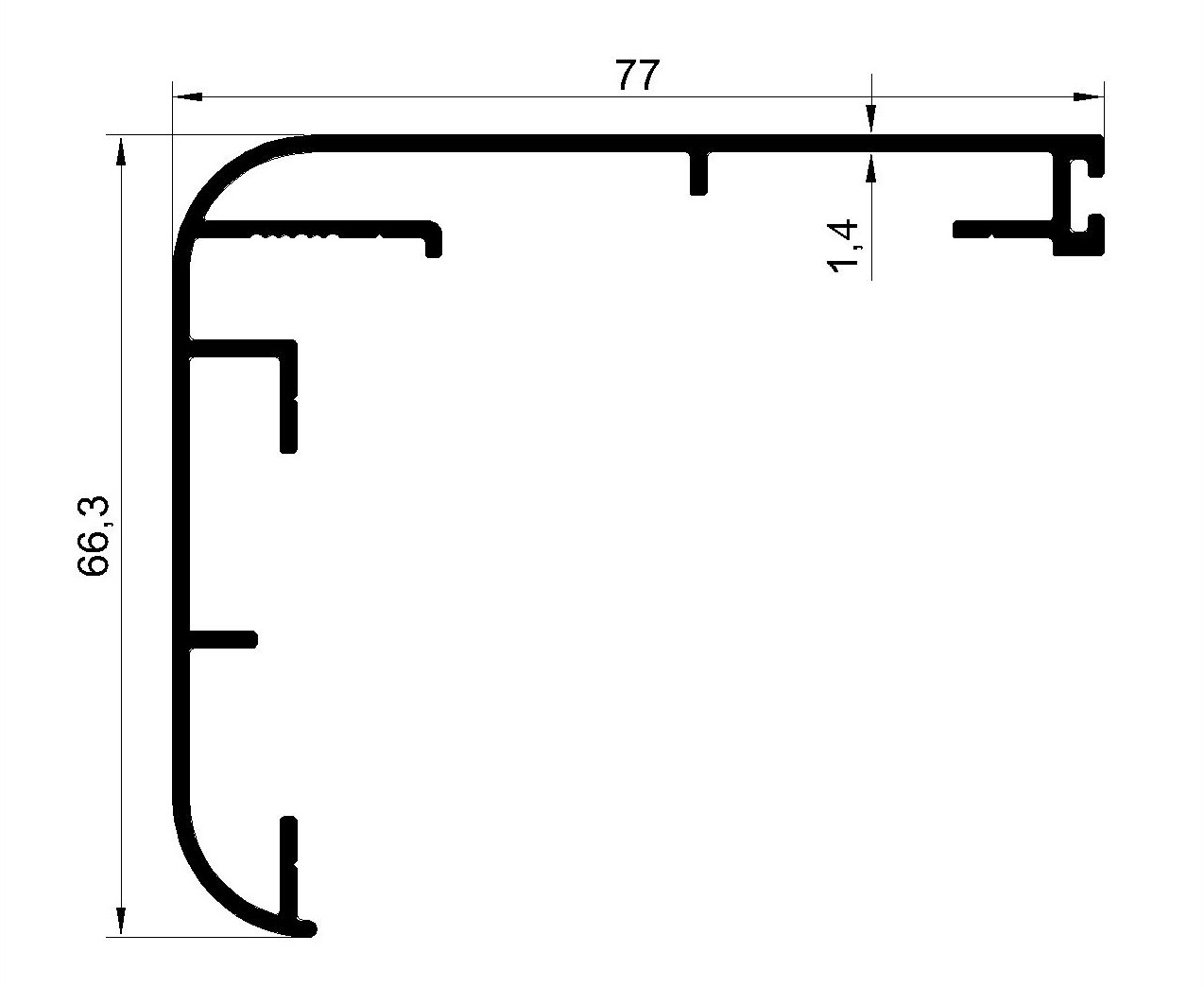 -Rounded Frame &ndash; 6.33 &times; 77 mm
