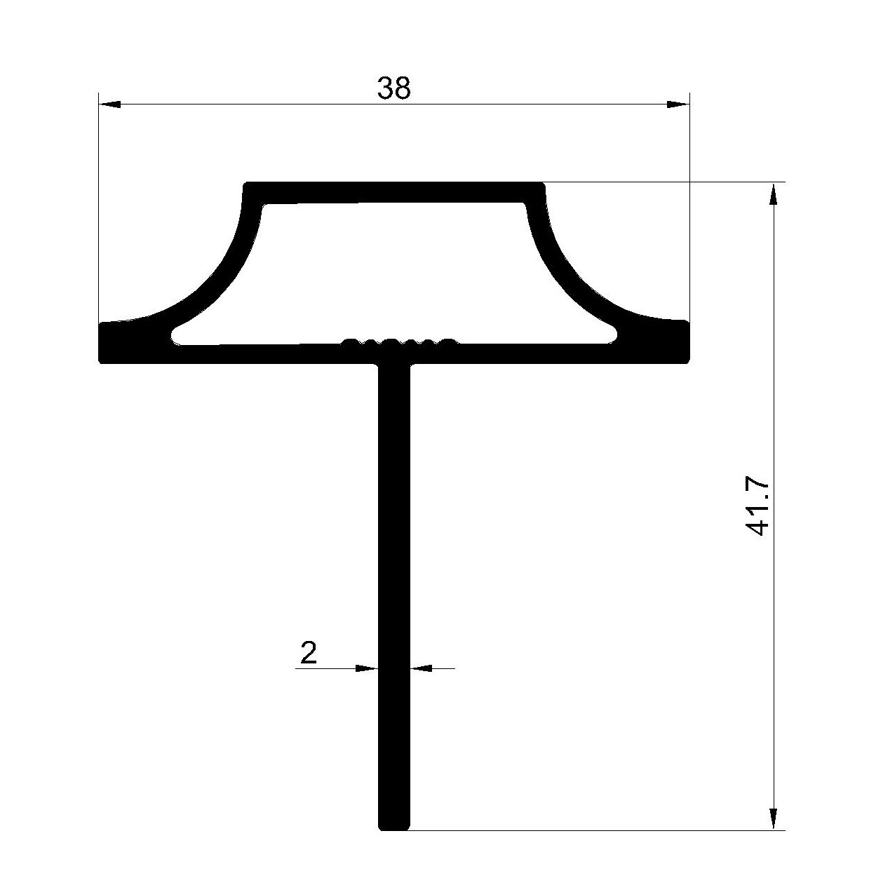 Technic Lock Door Profile &ndash; 41.7 &times; 38 mm