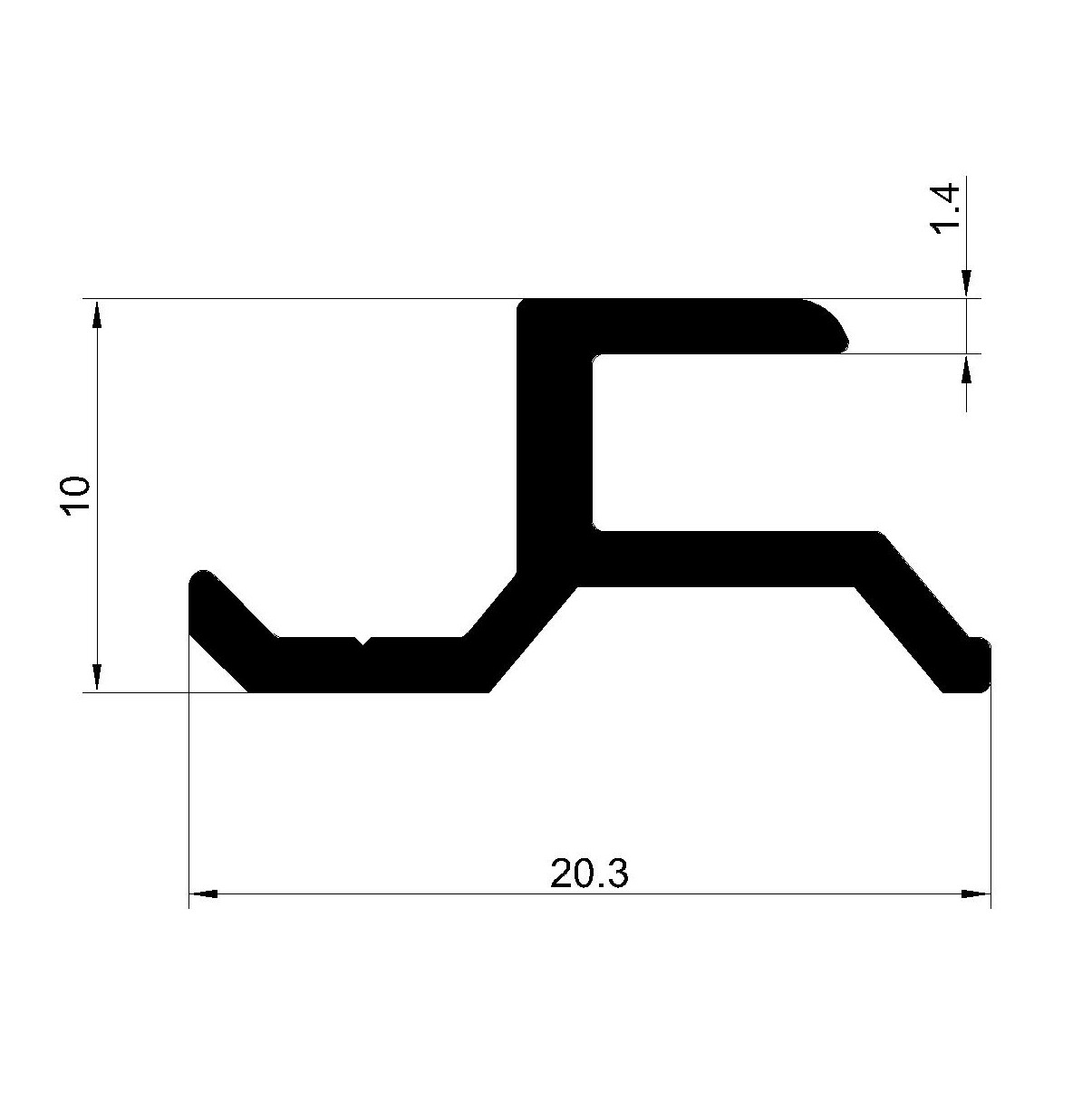 PL(39.2X10.2)mm